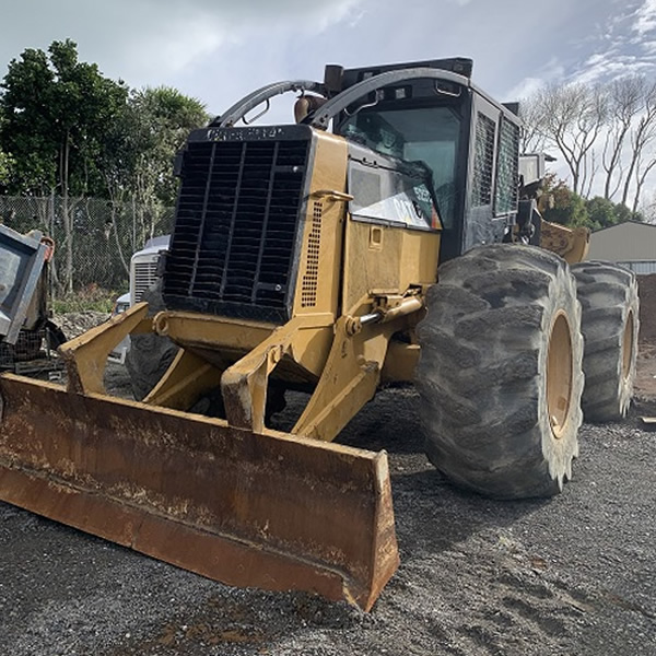 bulldozer in for mechanical servicing